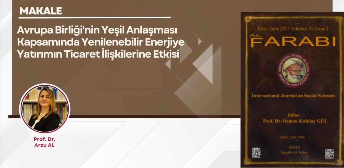 Prof. Dr. Arzu Al'ın makalesi yayınlandı.